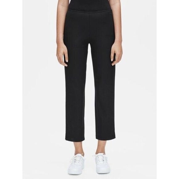 Eileen Fisher Women Twill Slim Straight Pants Medium Ankle Minimalist Office - Picture 2 of 14
